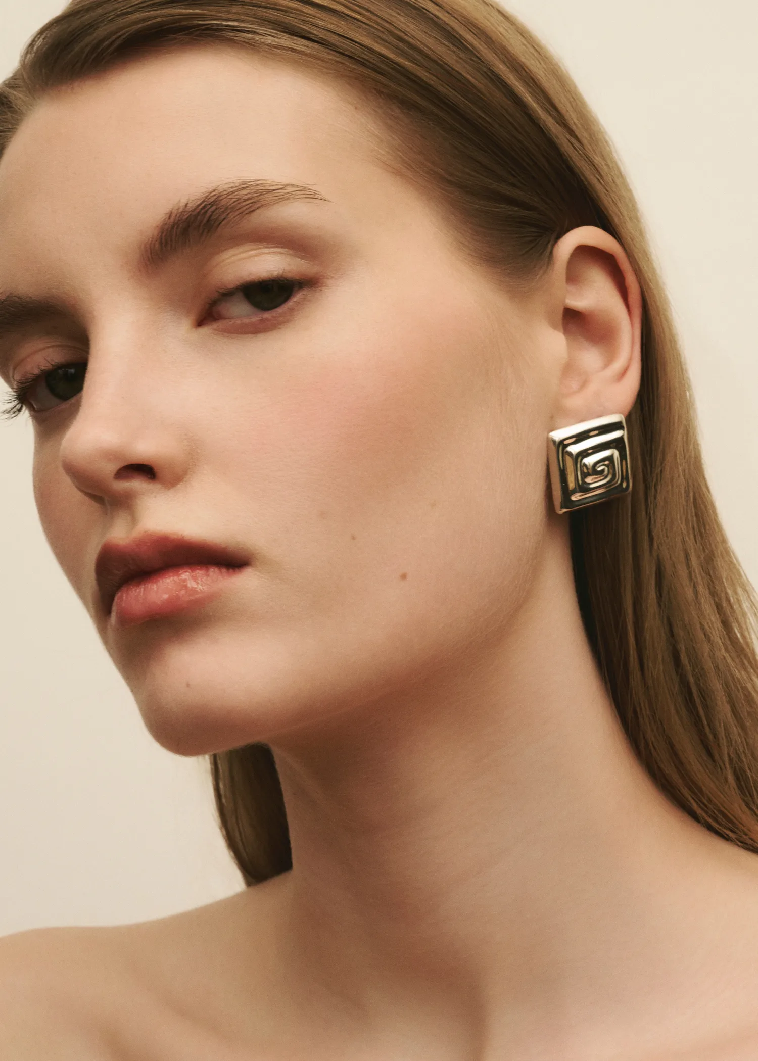 Uzu Mid Square Earrings - Silver