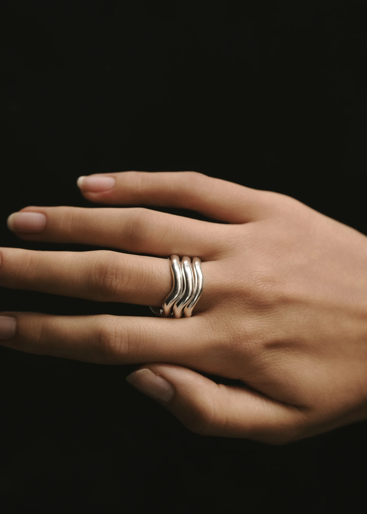 Aurea` Thin Ring Set 3